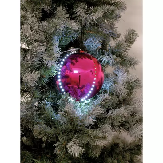 EUROPALMS LED Snowball 8cm, pink 5x