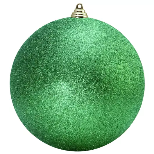 EUROPALMS Deco Ball 10cm, applegreen, glitter 4x