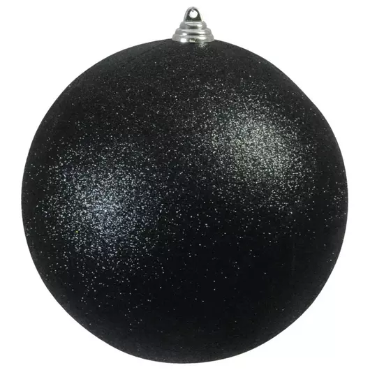 EUROPALMS Deco Ball 20cm, black, glitter