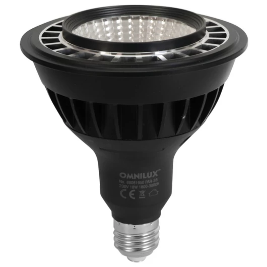 OMNILUX PAR-38 230V COB 18W E-27 LED 1800k-3000k dim2warm