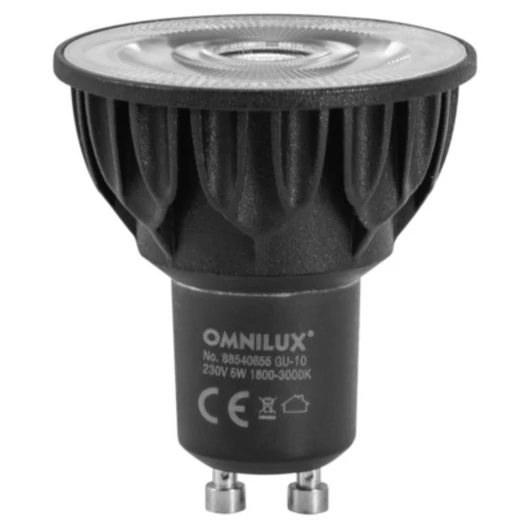 OMNILUX GU-10 230V COB 5W LED 1800-3000K dim2warm