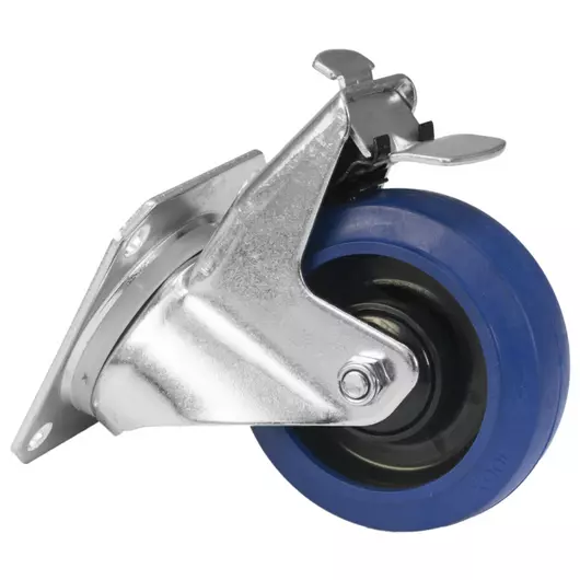 ROADINGER Swivel Castor RD-100B 100mm blue with brake