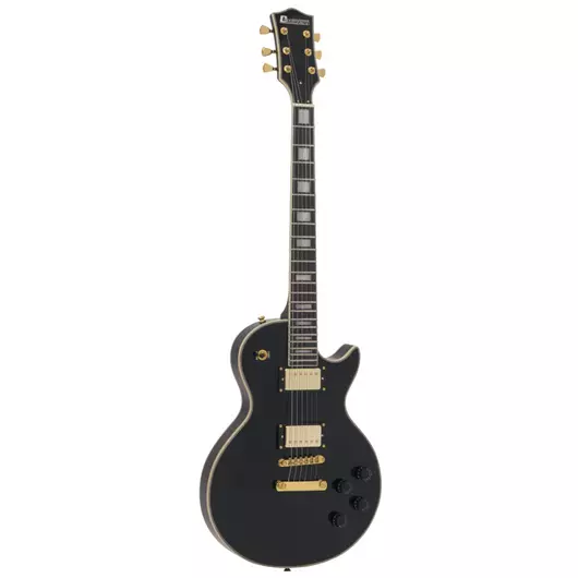 DIMAVERY LP-530 E-Guitar, black/gold