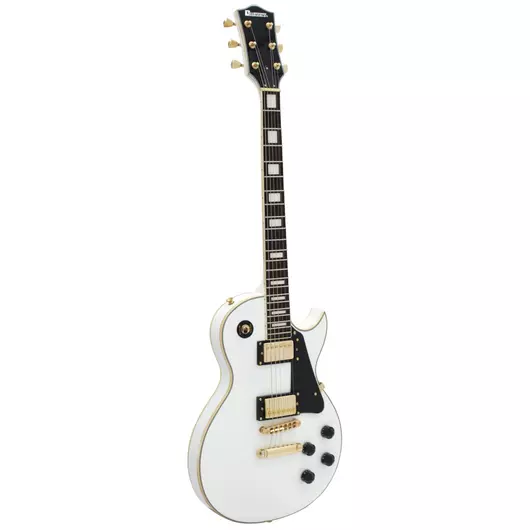 DIMAVERY LP-520 E-Guitar, white/gold