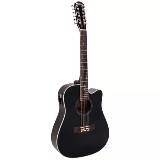 DIMAVERY DR-612 Western guitar 12-string, black