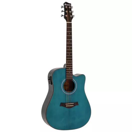 DIMAVERY STW-90 Western Guitar, crystal blue