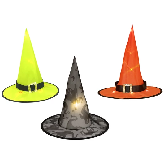 EUROPALMS Halloween Witch Hat 3pc set, illuminated, 36cm