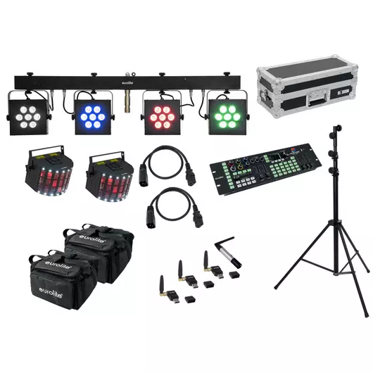 EUROLITE Set LED KLS-3002 + Laser Derby Mobile Bundle