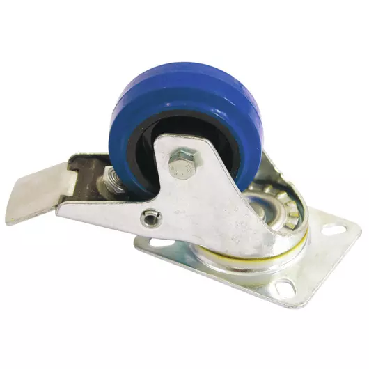 ROADINGER Swivel Castor 80mm blue with brake