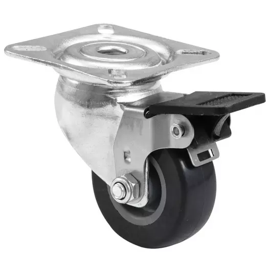 ROADINGER Swivel Castor 50mm grey with brake