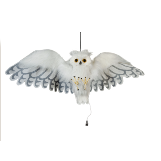 EUROPALMS Halloween Snow Owl, animated, 80cm