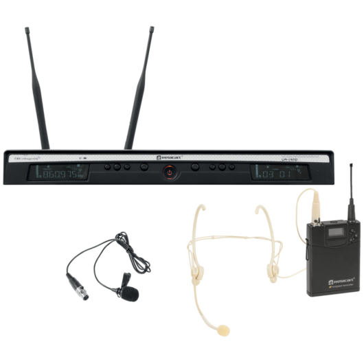 RELACART Set UR-260D Bodypack with HM-600S Headset and Lavalier