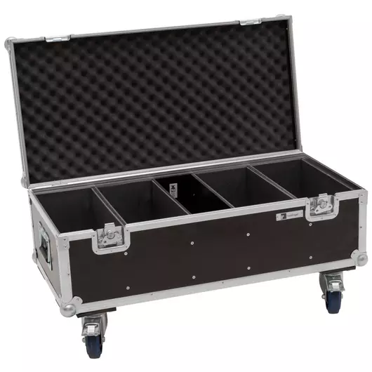 ROADINGER Flightcase 4x Audience Blinder 2x100W LED COB CW/WW with wheels