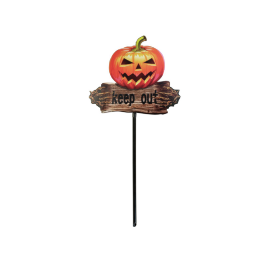 EUROPALMS Halloween Pumpkin "KEEP OUT" with Picker, 50cm