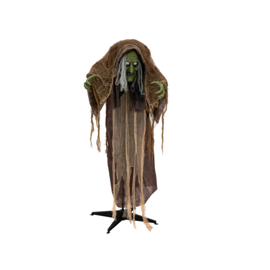EUROPALMS Halloween Figure Witch Hunchback, animated, 145cm