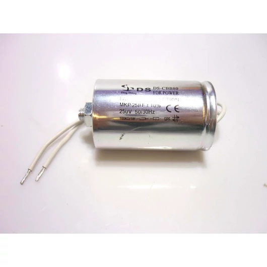  Capacitor 25µF 250V AC Black Floodlight