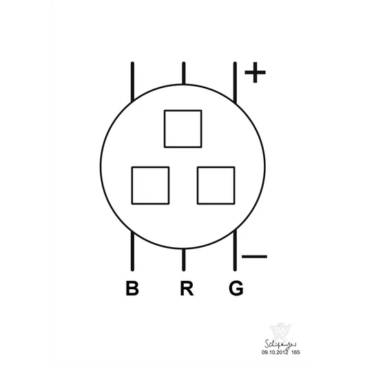  LED TCL 9W TMH-11 V2 B-R-G