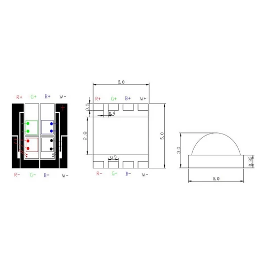  LED QCL 10W RGBW LED MFX-8 Action Barrel SMD (YG-SPEC-RGBW-010)