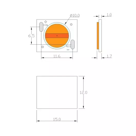  LED COB 17W 3000K LED THA-20PC TRC ProLight (PDSQ-17FVL-D2030A)