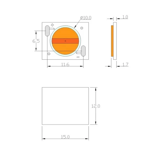  LED COB 17W 3000K LED THA-20PC TRC ProLight (PDSQ-17FVL-D2030A)