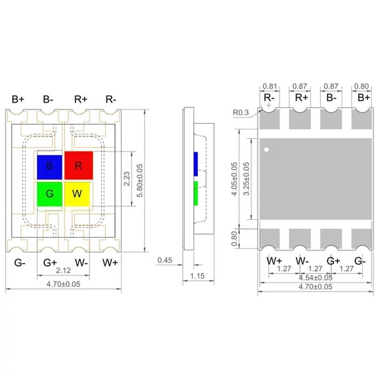  LED COB 40W  RGBW LED PST-40 QCL Spot (TX-5060RBGW40FC120)