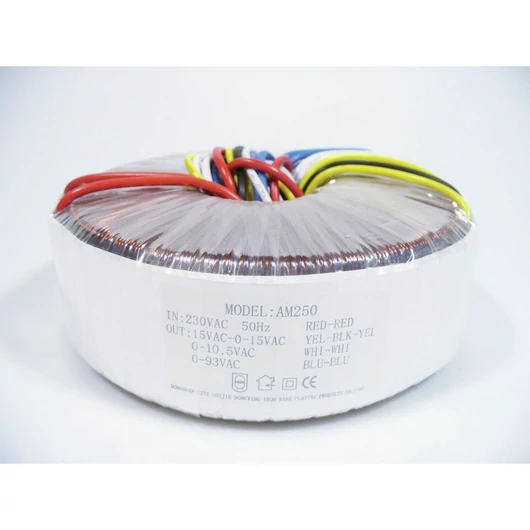  Transformer Sec.: 15-0-15V/10,5V/93V Pri.: 230V (AM250)