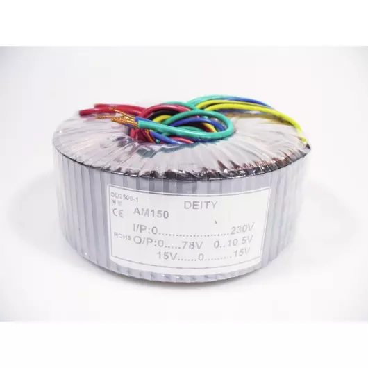  Transformer Sec.: 78V/10,5V/15-0-15V Pri.: 230V (AM150)