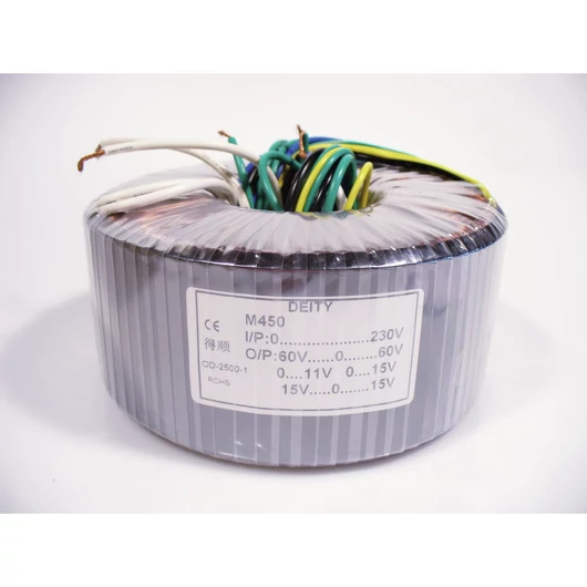  Transformer Sec.: 60-0-60V/11V/15V/15-0-15V Pri.: 230V (M450) MPZ500