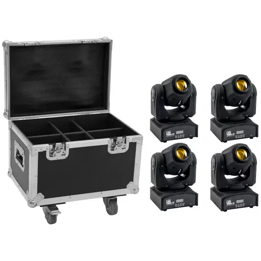 EUROLITE Set 4x LED TMH-17 Spot + Case with wheels