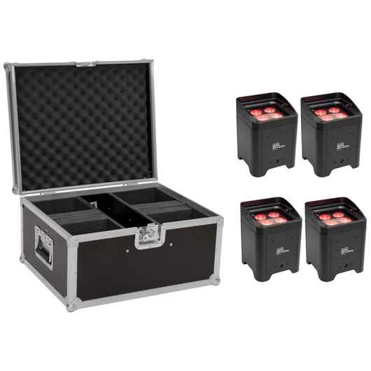 EUROLITE Set 4x AKKU UP-4 Entry QCL Spot + Case