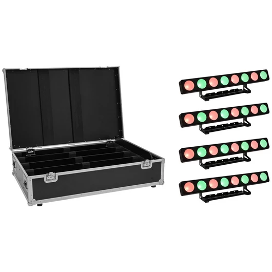 EUROLITE Set 4x LED PMB-8 COB QCL 30W Bar + Case