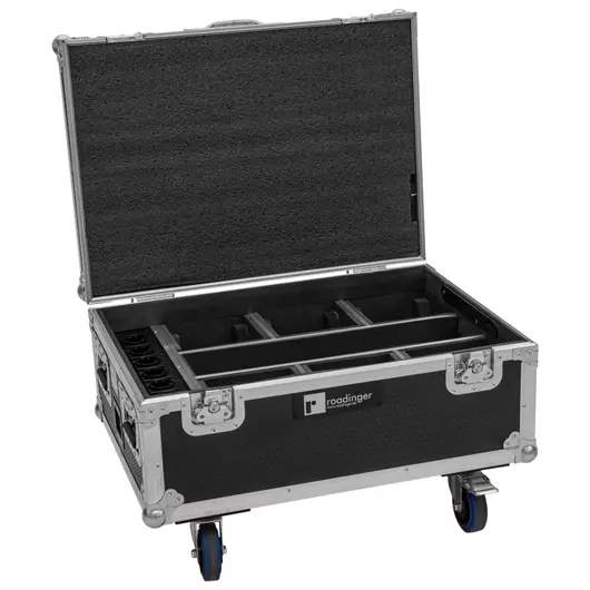 ROADINGER Flightcase 6x AKKU IP TL-3 QCL Trusslight CRMX with charging function and wheels