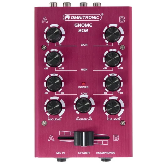 OMNITRONIC GNOME-202 Mini Mixer red