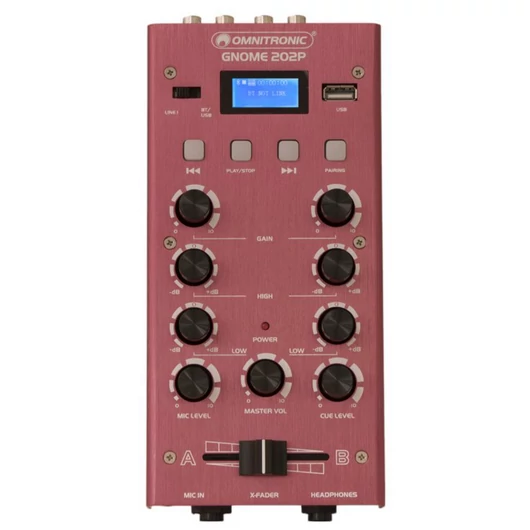 OMNITRONIC GNOME-202P Mini Mixer red