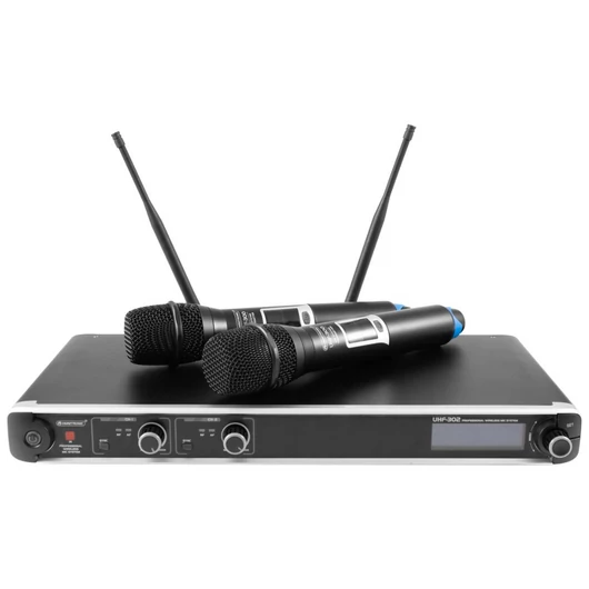 OMNITRONIC UHF-302 2-Channel Wireless Mic System 823-832/863-865MHz