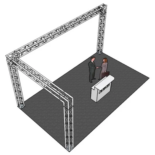 ALUTRUSS Truss set QUADLOCK 6082 L-Figure 7x4x3.5m (WxDxH)