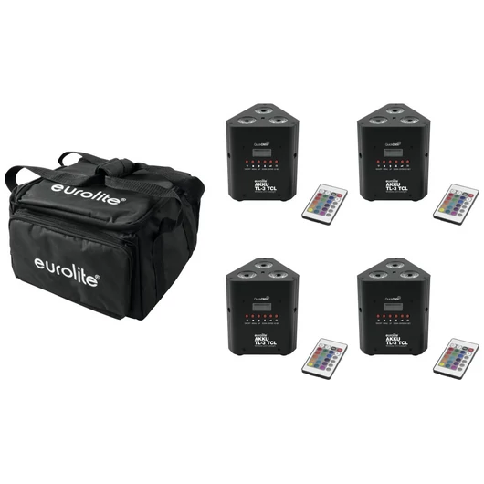 EUROLITE Set 4x AKKU TL-3 QuickDMX + Soft-Bag