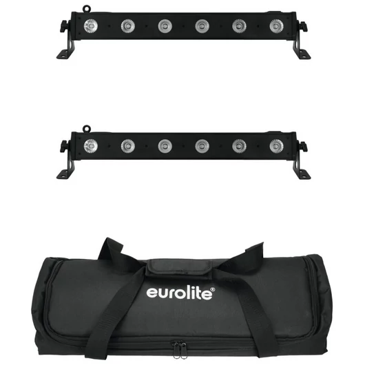 EUROLITE Set 2x LED BAR-6 QCL RGBA + Soft Bag