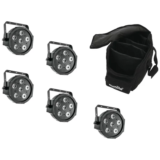 EUROLITE Set 5x LED SLS-6 TCL Spot + Soft Bag