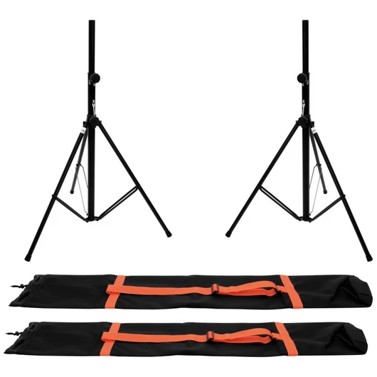 OMNITRONIC Set 2x BS-2 EU Loudspeaker Stand + 2x Carrying bag