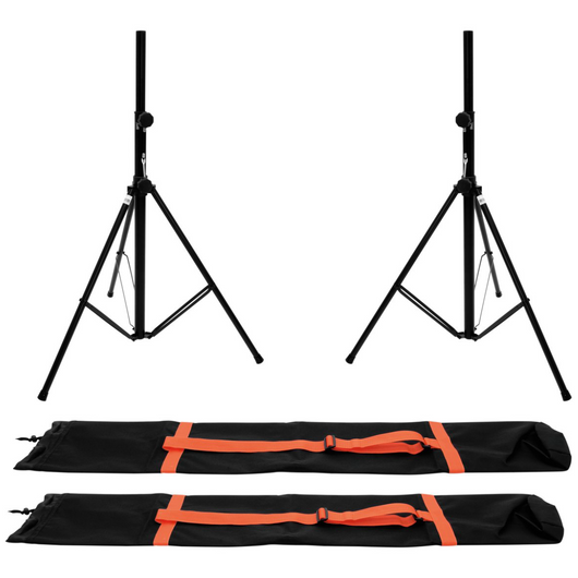 OMNITRONIC Set 2x BS-2 EU Loudspeaker Stand + 2x Carrying Bag