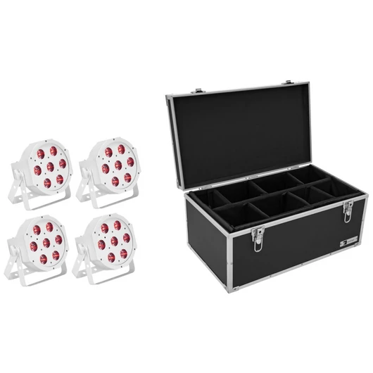 EUROLITE Set 4x LED SLS-7 HCL Floor white + Case