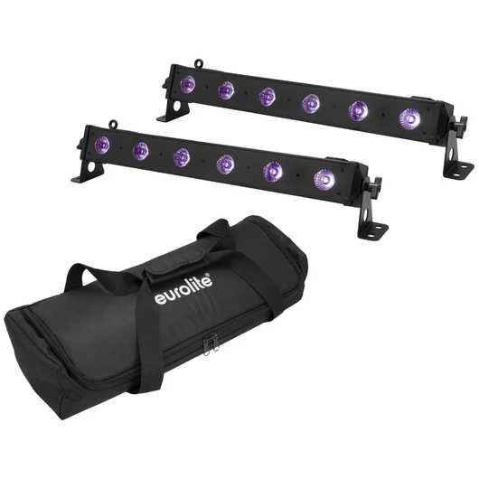 EUROLITE Set 2x LED BAR-6 UV Leiste + Soft-Bag