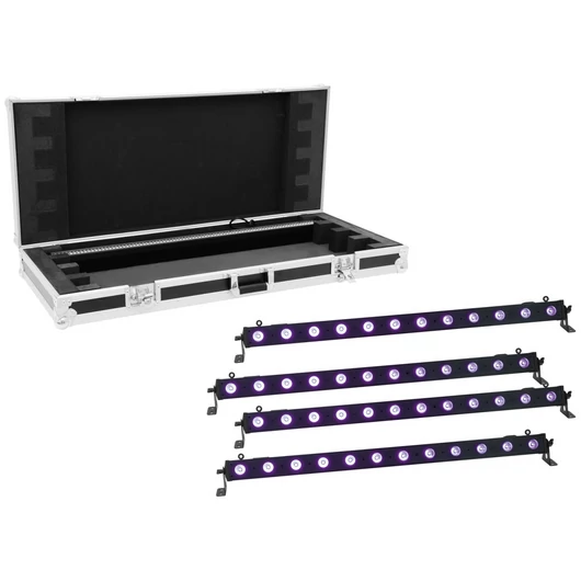 EUROLITE Set 4x LED BAR-12 UV Bar + Case