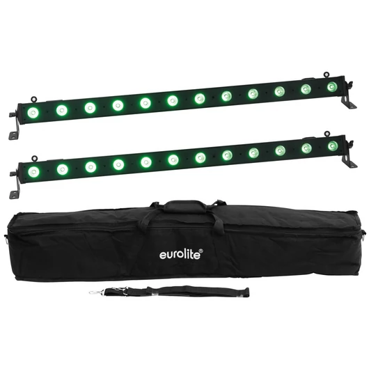 EUROLITE Set 2x LED BAR-12 QCL RGB+UV Bar + Soft-Bag