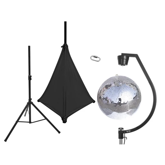 EUROLITE Set Mirror ball 50cm with stand and tripod cover black