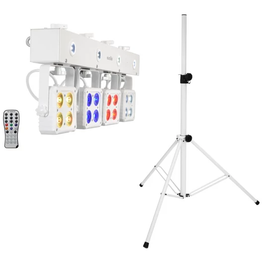 EUROLITE Set LED KLS-180 white + BS-2 EU Loudspeakerstand white