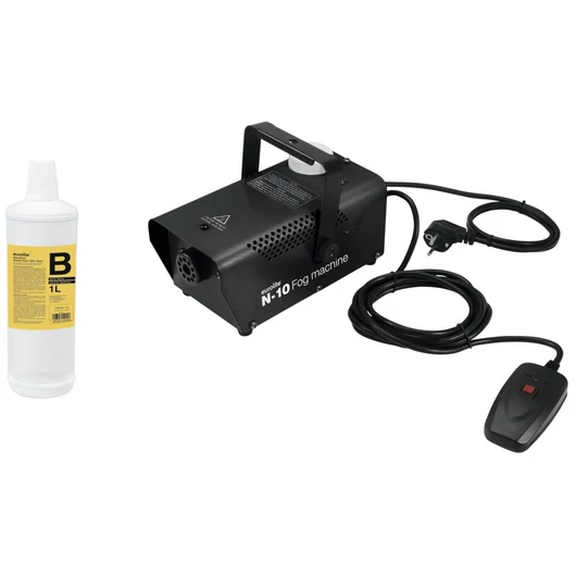 EUROLITE Set N-10 black + B2D Basic smoke fluid 1l