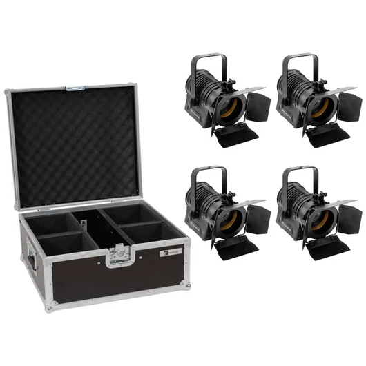 EUROLITE Set 4x AKKU THA-20PC TRC Theater Spot bk + Case