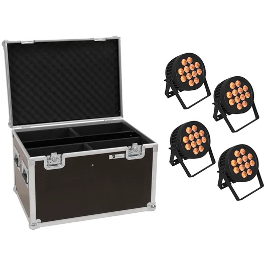 EUROLITE Set 4x LED IP PAR 12x9W SCL Spot + Case